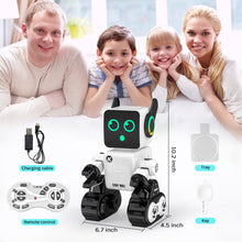 Load image into Gallery viewer, Robot Toys for Kids, Remote &amp; APP Control Robot, Programmable Interactive Toys with Coin Bank, Smart Educational Robot（White）
