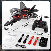 Load image into Gallery viewer, Foam Remote Control Airplanes RC Planes for Kids Adults 4-8, Remote Control Planes Fighter Jet with Light, 360° Flip Fighter Jet Toy
