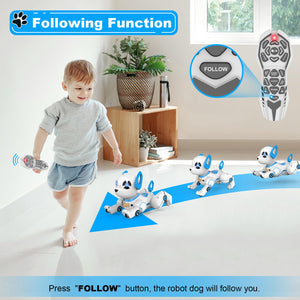 Remote Control Robot Dog Toy, RC Programmable Smart Interactive Robotic Pet, RC Stunt Robot Toy Imitates Animals Music