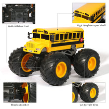 Load image into Gallery viewer, Remote Control School Bus Monster Truck Toy,1/18 RC School Bus,2.4GHz Offroad Hobby RC Racing Car with LED
