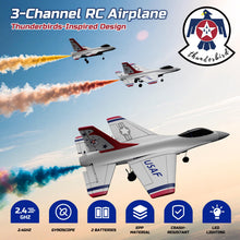 Load image into Gallery viewer, 3CH Remote Control Airplane Fighter Toys,2.4GHz 6-axis Gyro Stabilizer RTF Glider Aircraft
