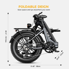 Load image into Gallery viewer, Electric Bike for Adults, Foldable 1400W Peak Motor Ebike, 20&quot; x 4.0&quot; Fat Tire Step-Thru Electric Bicycle
