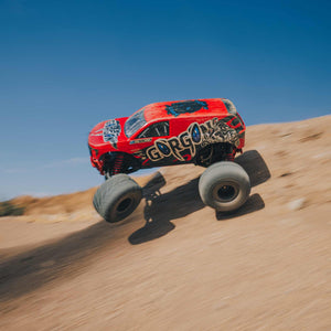 RC Truck Gorgon 2 Wheel Drive MT 1/10 RTR (Ready-to-Run Battery and Charger Included) Smart 3300 7C S120 USB Red ARA3230ST2