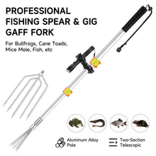 Load image into Gallery viewer, SANLIKE 4FT Fishing Harpoon Spear Gaff Gig, Frog Fork Hook, Silver
