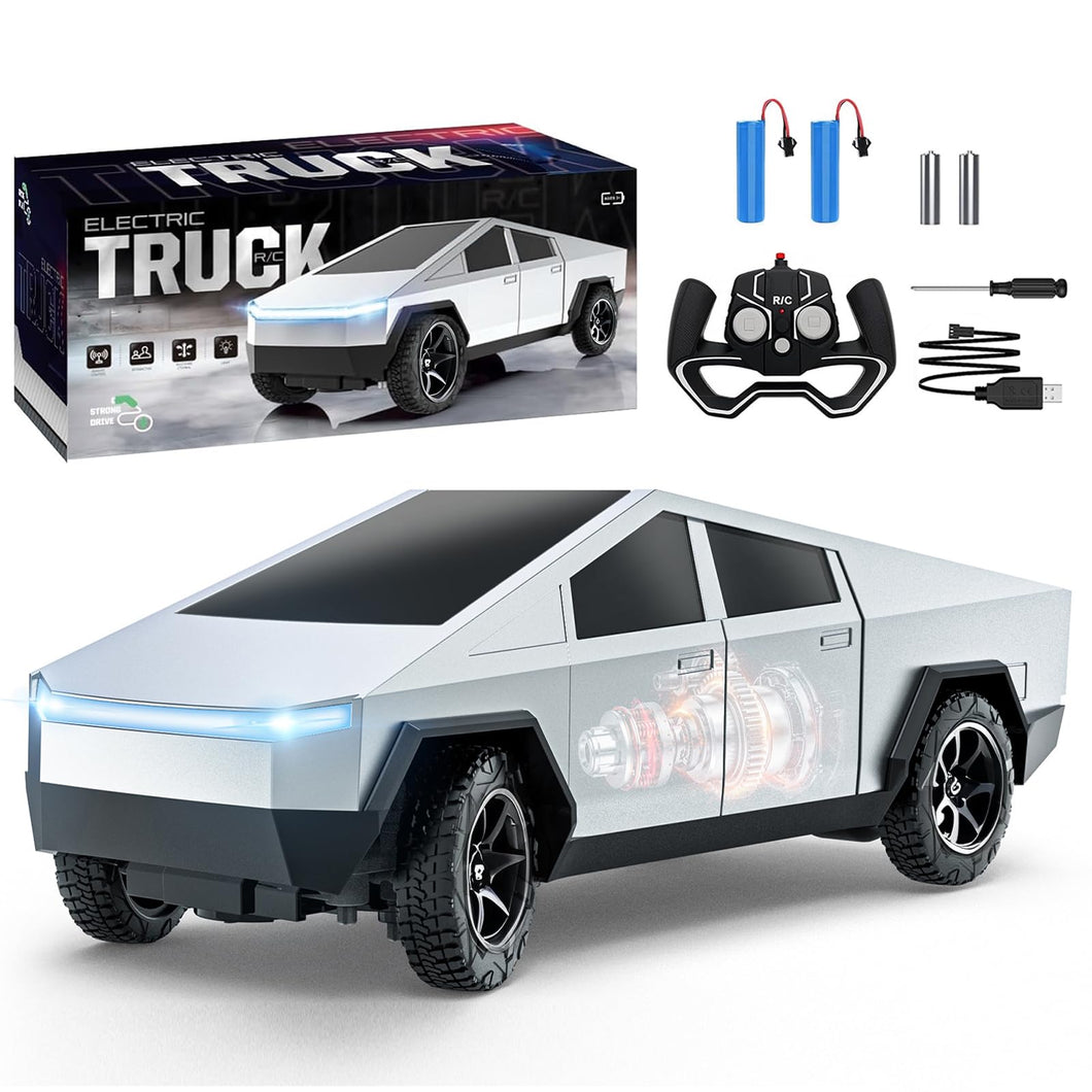 Truck Toy Remote Control Car, 2.4GHz All Terrain Truck Toy with Long Battery Life and Light Effects RC Cars