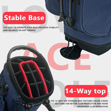Load image into Gallery viewer, LOVACE 14-Way Golf Stand Bag, Lightweight Golf Bag with Stand for Men and Women (Blue)
