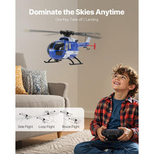 Load image into Gallery viewer, RC Helicopter, 2.4GHz 4-Propeller Remote Control Helicopter with 6-Axis Gyro, 4-Channel RC Airplane for Beginner, LED Light &amp; One-Key Takeoff

