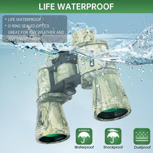 Load image into Gallery viewer, 20x50 High Powered Binoculars for Adults, Waterproof Binoculars with Low Light Vision for Bird Watching Hunting Camping Travel Cruise Hiking Sports Stargazing, Unique Gifts for Men
