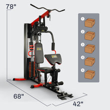 Load image into Gallery viewer, Fitvids Multifunctional Home Gym Equipment with 122.5 lbs Weight Stack
