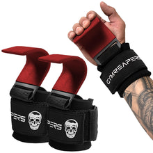 Load image into Gallery viewer, Gymreapers Weight Lifting Hooks (Pair) (Red)
