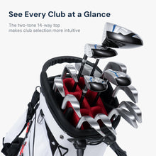 Load image into Gallery viewer, GoHimal 14-Way Lightweight Golf Stand Bag with Multiple Pockets White

