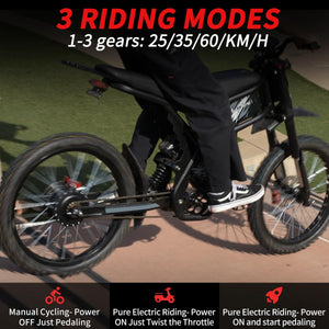 Electric Dirt Bike for Adults - 2500W Motor 37 MPH High-Speed, 25" Fat Tires & Dual Removable Battery (48V-18.2AH*2)