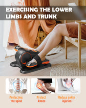 Load image into Gallery viewer, Yagud Under Desk Machine, Electric Elliptical Leg Exerciser for Senior, 13 Adjustable Speeds Quiet and Portable Seated Pedal Exerciser for Training with Remote Control, Orange
