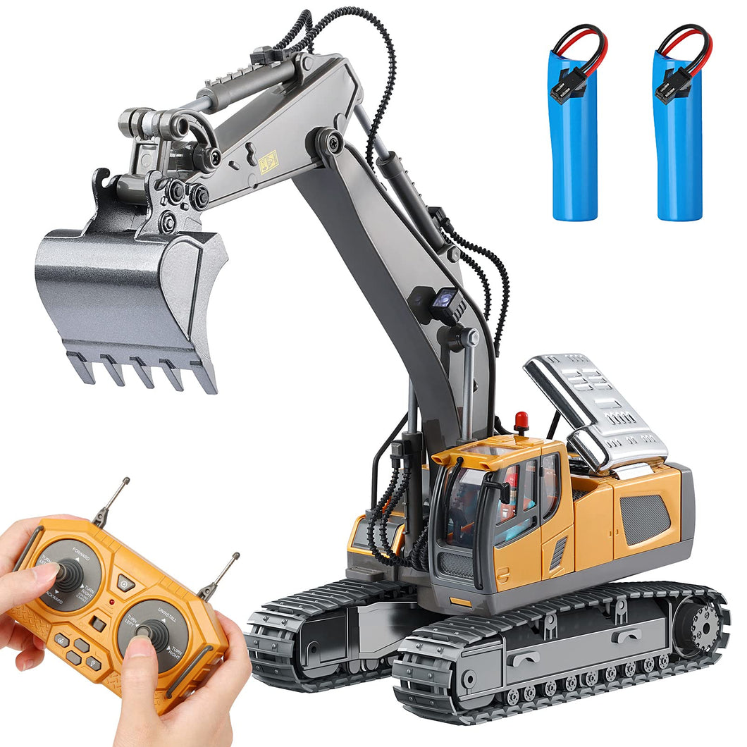 Remote Control Excavator Toys for Boys 8-12 Kids Best Gift Ideas, Rechargeable RC Construction Excavators
