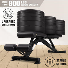Load image into Gallery viewer, RitFit Adjustable/Foldable Utility Weight Bench for Home Gym, Weightlifting and Strength Training - Bonus Workout Poster with 35 Total Body Exercises
