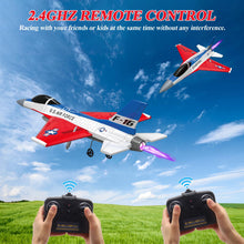 Load image into Gallery viewer, RC Airplane Toys F-16 Fighting Falcon 2.4Ghz 2CH Remote Control Plane Jet RC Fighter Airplanes Ready to Fly Beginner RC Plane
