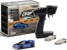 Load image into Gallery viewer, Turbo Racing 1:76 Scale Drift RC Car with Gyro Mini Full Proportional RTR 2.4GHZ Remote Control with 2 Replaceable Body Shell
