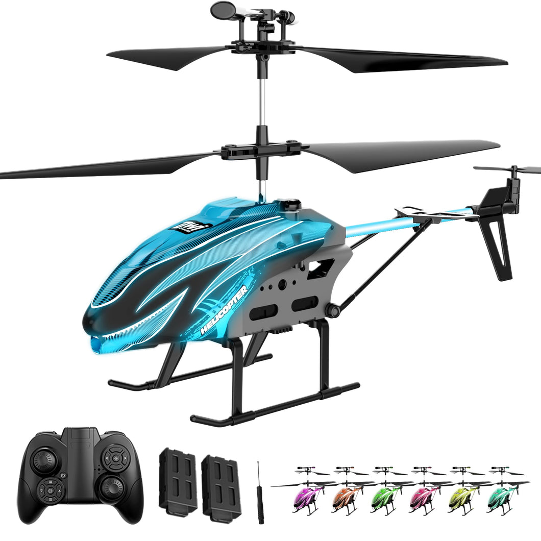 RC Helicopter, Flying Toys 2.4GHz 3.5 Channel Remote Control Helicopter, LED Light Effects, Obstacle Avoidance, One-Key Start