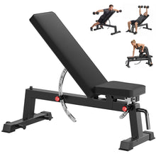 Load image into Gallery viewer, HANDBODE Adjustable Weight Bench for Full Body Workout, 1300 lb Weight Capacity Bench Press Bench of Home Gym Strength Training, Incline Upright Flat Utility Workout Bench with Fast Adjustment, Black
