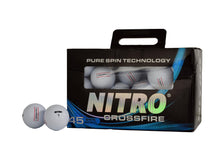 Load image into Gallery viewer, NITRO Crossfire Golf Balls- 45 Pack- White- Pure Spin Technology- USGA Approved
