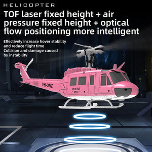 RC Helicopters for Adults Beginners, 1/48 Scale 6CH 2.4G 6-Axis Gyro Remote Control Stabilized Aircraft (RTF / 2 Battery)