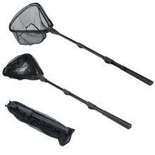 Load image into Gallery viewer, Fishing Landing Net with Telescoping Pole Handle Extends to 63 inches, Carbon Fiber Handle Extended from 23.6 inches to 47 inches
