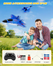 Load image into Gallery viewer, 2.4GHz Remote Control Fighter Jet with Gyro Stabilizer &amp; LED Lights, 2 Batteries Foam
