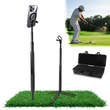 Load image into Gallery viewer, Magnetic Golf Swing Selfie Stick, Adjustable Aluminum Monopod Tripod with Metal Ground Spike, for Golf Training &amp; Video Recording
