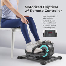 Load image into Gallery viewer, Sunny Health &amp; Fitness Smart Motorized Mini Elliptical Trainer - Gray

