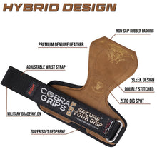 Load image into Gallery viewer, Cobra Grips Weight Lifting Gloves  (A PRO Brown Leather)

