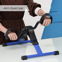 Load image into Gallery viewer, Folding Pedal Exerciser, Mini Exercise Bike Under Desk Bike Foot Pedal Exerciser - Blue
