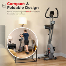 Load image into Gallery viewer, Sunny Health &amp; Fitness Foldable Magnetic Exercise X-Bike Pro, 300 LB Capacity- SF-B223011

