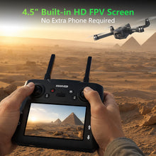 Load image into Gallery viewer, GPS Drone with EIS 4K Camera, 4.5" FPV Screen, 5GHz Transmission Foldable Drone with Brushless Motor, Auto Return Follow Me, Gesture Control, Al Track&amp;Orbit Mode for Adults/Kids/Beginners, Under 249g
