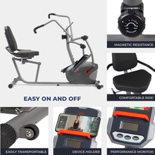 Load image into Gallery viewer, Sunny Health &amp; Fitness Elliptical Recumbent Cardio Bike
