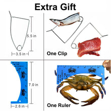 Load image into Gallery viewer, Palmyth Wire Grid Bottom Crab Nets Two Ring Crab Kit with Harness and Bait Clip 24” X 20” X 12”
