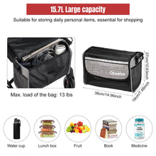 Load image into Gallery viewer, Rollator Walker for Seniors/Adults Foldable in Two Directions Rolling Walker with Seat 330 lbs Capacity 4 Big 8 inch Wheels Hand Grips Adjustable Height Lightweight Aluminum Walker 7204(Black)

