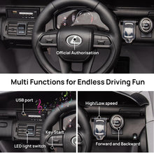 Load image into Gallery viewer, 24V 2 Seater Ride on Car, Licensed Lexus LX600 Electric Car with Remote Control, 20&quot; Width Seat, LED Lights, Key Start (Grey)
