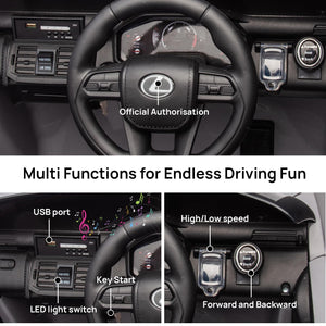 24V 2 Seater Ride on Car, Licensed Lexus LX600 Electric Car with Remote Control, 20" Width Seat, LED Lights, Key Start (Grey)