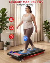 Load image into Gallery viewer, 2.5 HP Quiet Under Desk Treadmill with 8% Incline -  N4054AF-Black/Flag
