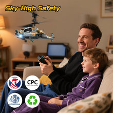 Load image into Gallery viewer, RC Helicopter for Adults &amp; Kids, 2.4GHz Military Remote Control Helicopter, 2 Batteries, 26 Mins Flight, LED Lights, Altitude Hold
