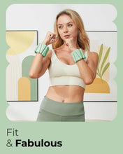 Load image into Gallery viewer, kure.fit Weighted Bangles | Adjustable Wrist and Ankle Weights for Women 2LB Each (Set of 2) Sage
