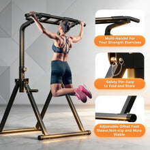 Load image into Gallery viewer, ZENOVA Pull Up Bar Dip Bar - Foldable with 400 LBS Weight Capacity
