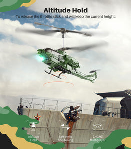Remote Control Helicopter, Military RC Helicopters with Cool Appearance Design, Upgraded Protection Function, Altitude Hold