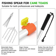 Load image into Gallery viewer, SANLIKE 4FT Fishing Harpoon Spear Gaff Gig, Frog Fork Hook, Silver
