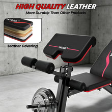 Load image into Gallery viewer, Adjustable Weight Bench, 880 Lbs Workout Bench for Home Gym, Bench Press for Full Body Workout, Strength Training Stable Incline Decline Bench with Leg Developer
