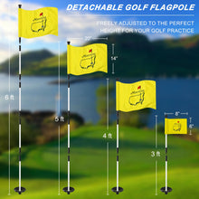 Load image into Gallery viewer, CoGolfing 6 ft Fiberglass Golf Flagstick, 5-Section, Retrieval Base
