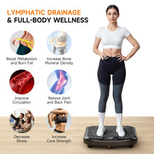 Load image into Gallery viewer, Taevno Vibration Plate Exercise Machine 450 Lbs Capacity, 199 Speeds Workout Vibrating Plate for Lymphatic Drainage Weight Loss, Full Body Shake Platform Machines for Women Men (Soft Black)
