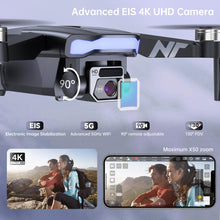 Load image into Gallery viewer, GPS Drone with 4K Camera for Adults, Foldable RC Quadcopter with 3 Batteries, Brushless Motors, Auto Return, Follow Me, Optical Flow, Under 249g for Beginners
