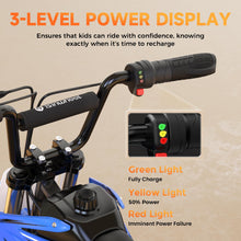 Load image into Gallery viewer, A12 Electric Dirt Bike for Kids Ages 3-10,350W Kids Electric Motorcycle 15.5 MPH MAX, 14 Miles Max Range
