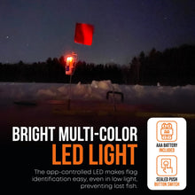 Load image into Gallery viewer, Deep Freeze BlueTipz Tip-Up Ice Fishing Alarm - Bluetooth Transmitter (2 Pack) - Bite Alarm - Ice Fishing Tip-Up Light - Ice Fishing Gear &amp; Accessories - Free Bluetooth iOS &amp; Android Application

